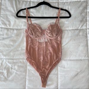 Windsor pink lace bodysuit